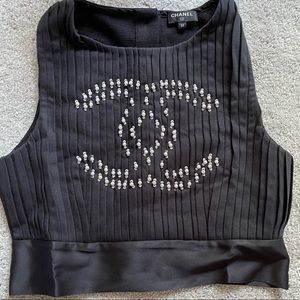 Chanel Logo beaded tank